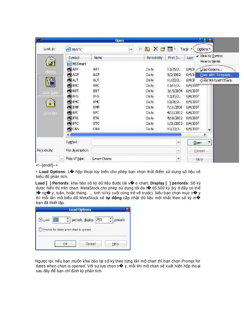 image for page Sử dụng Metastock