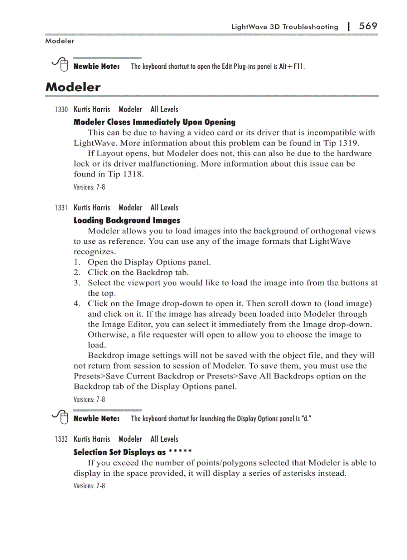 image for page LightWave 3D Troubleshooting