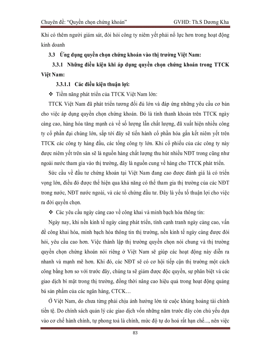 image for page Chuyên đề Quyền chọn chứng khoán phần 9