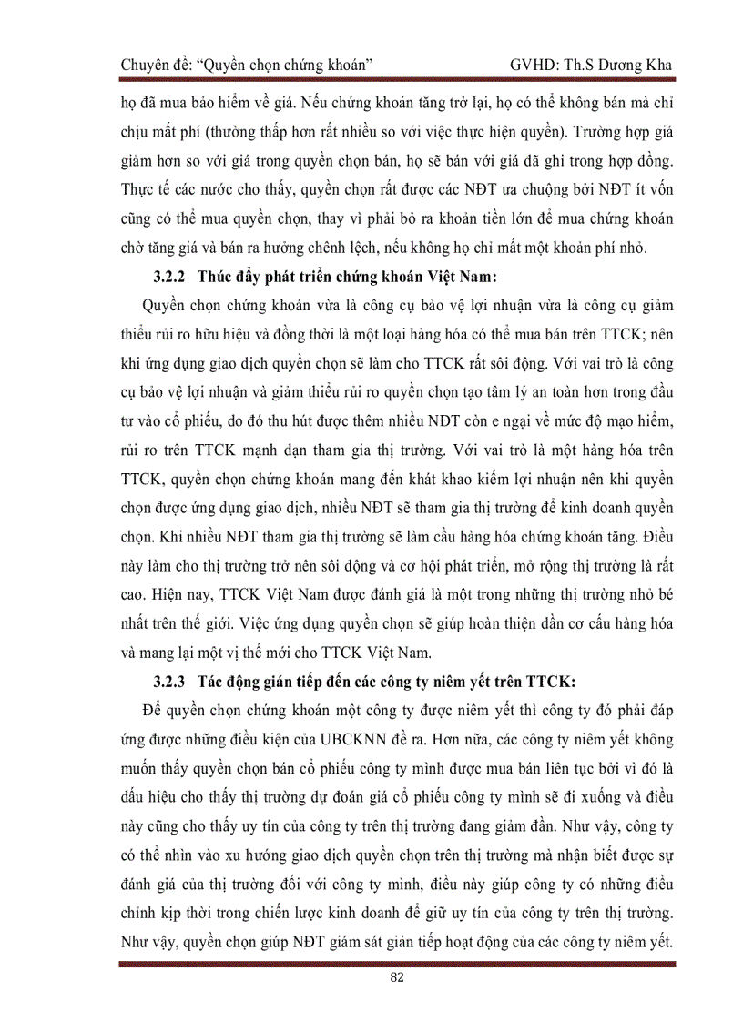 image for page Chuyên đề Quyền chọn chứng khoán phần 8