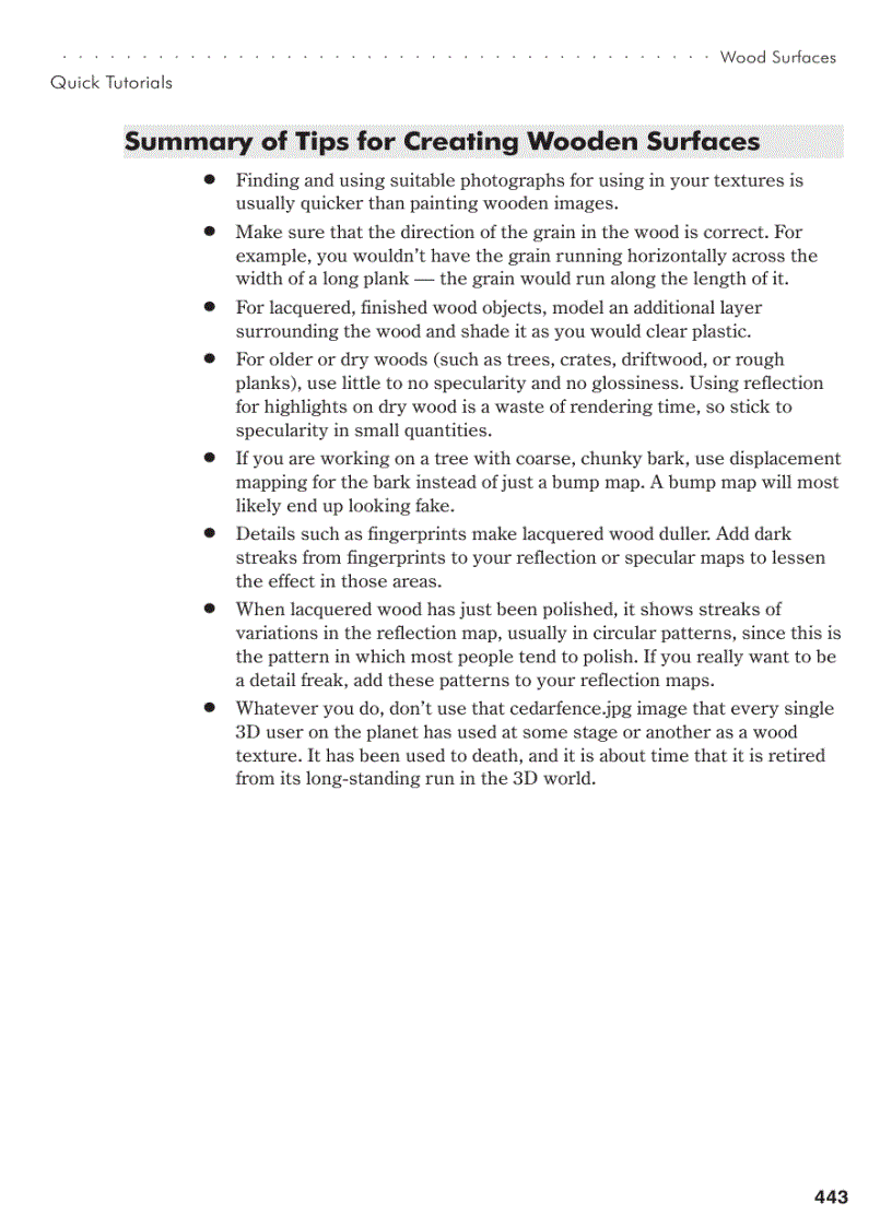 image for page Wood Surfaces Quick Tutorials