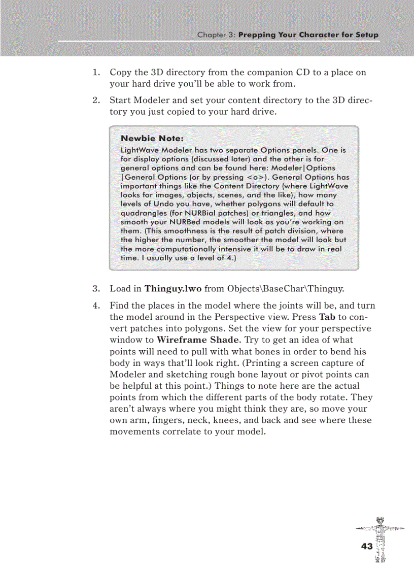 image for page Prepping Your Character for Setup