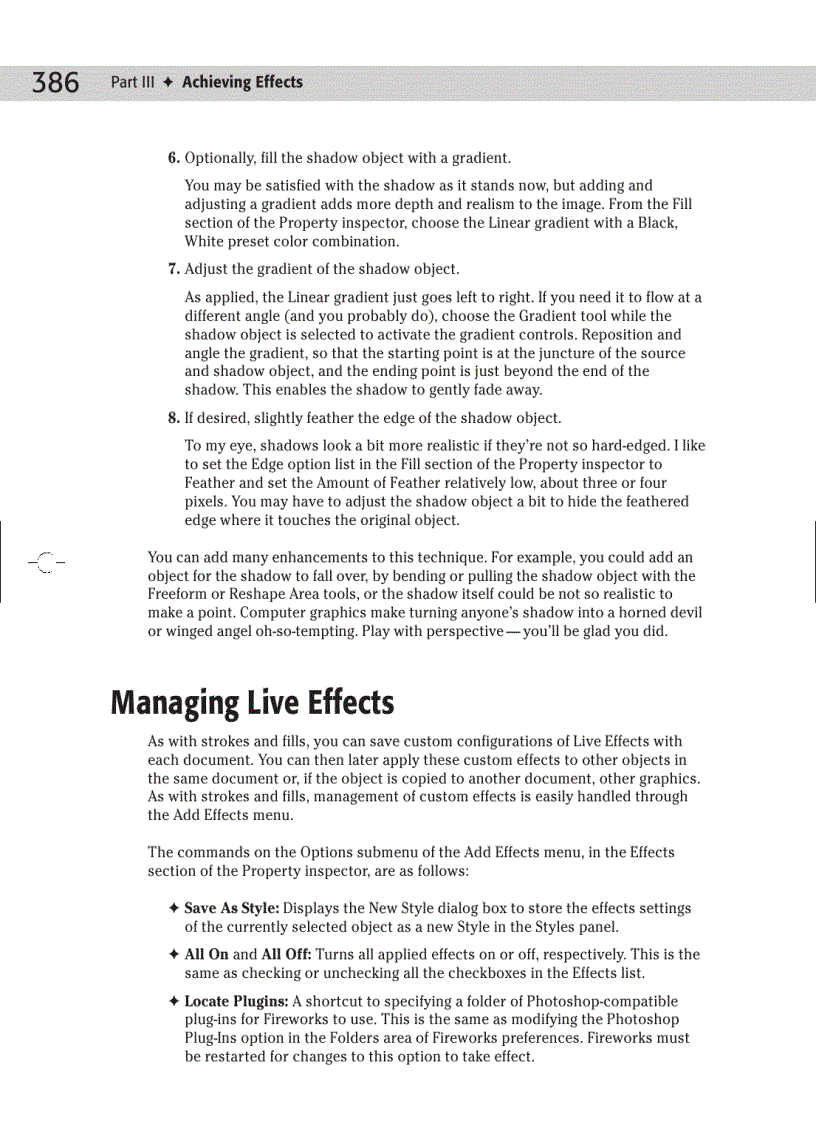 image for page Creating Live Effects and Filters