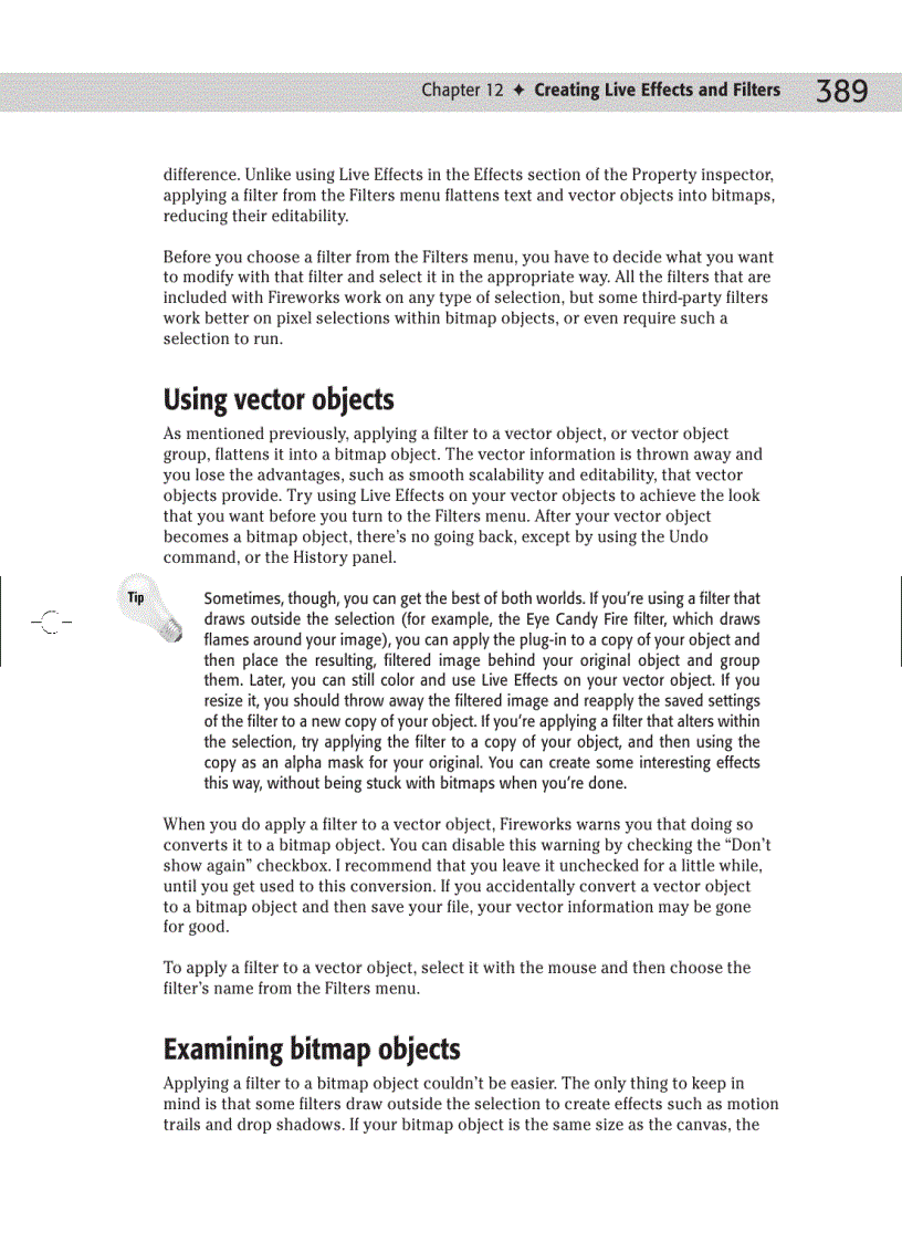 image for page Creating Live Effects and Filters