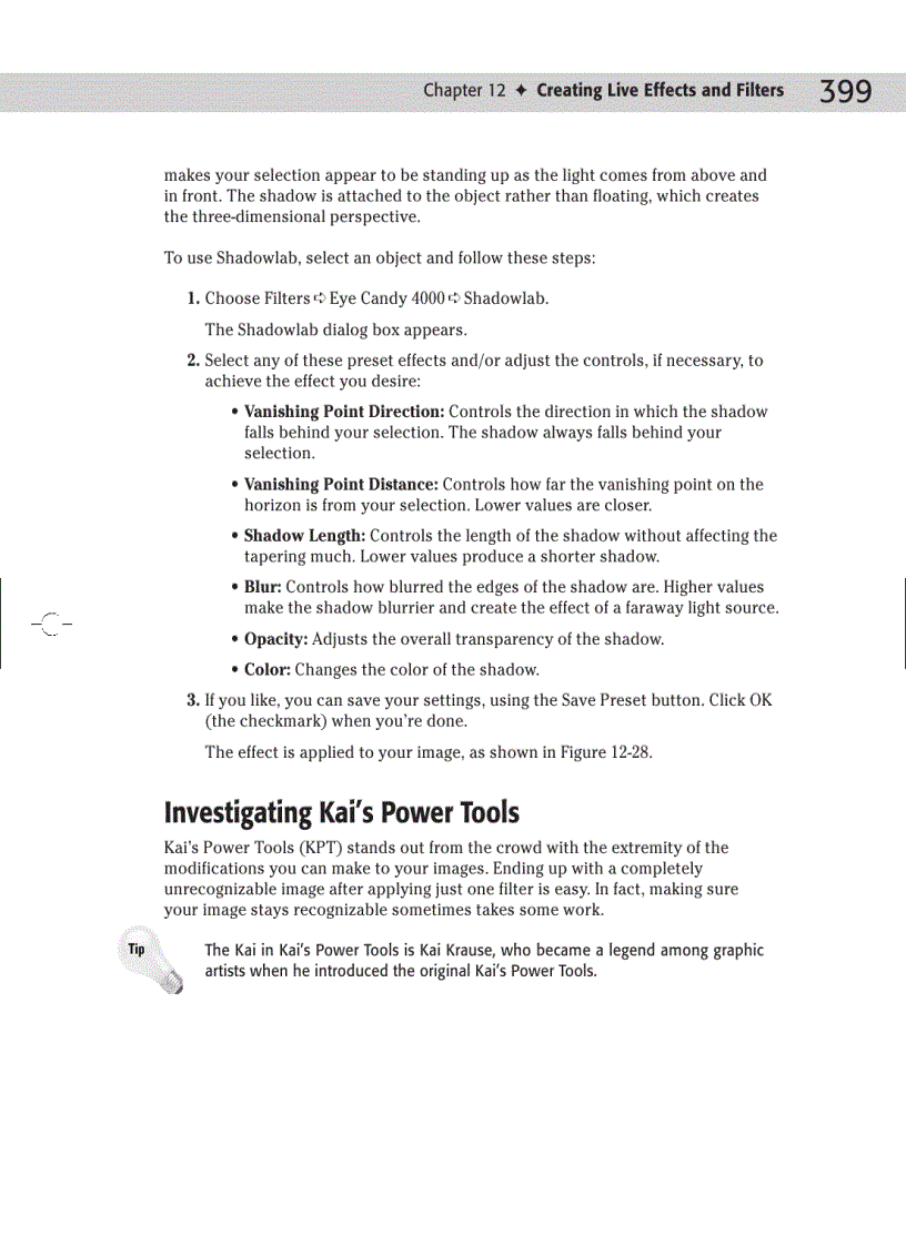 image for page Creating Live Effects and Filters