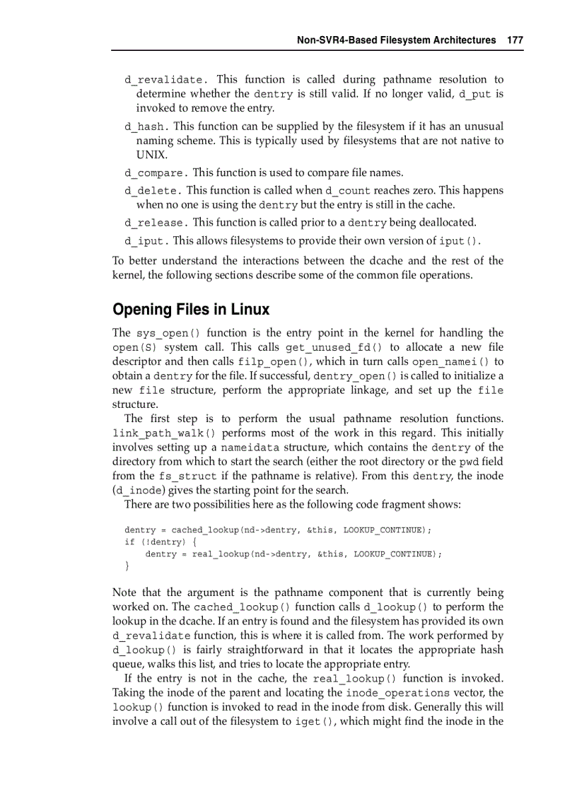 image for page Non SVR4 Based Filesystem Architectures