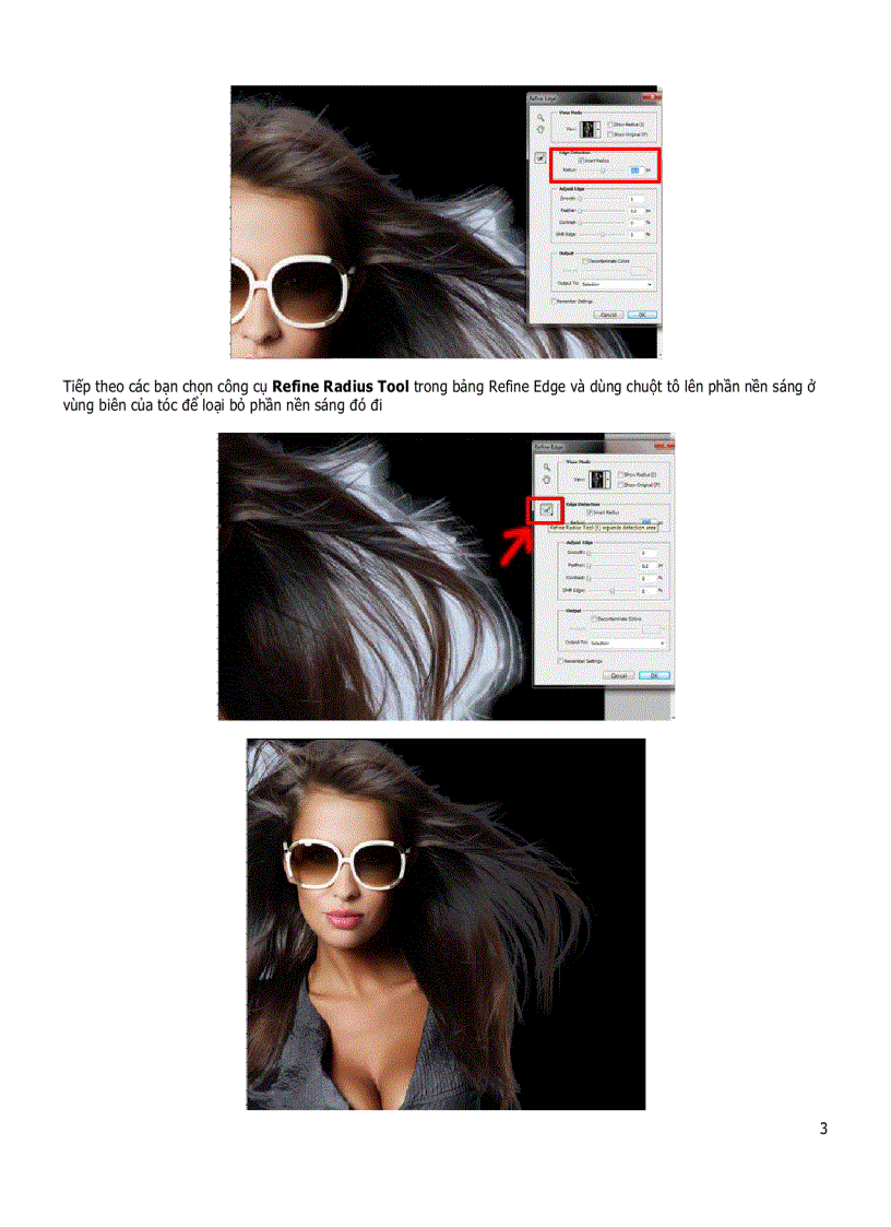 image for page Tách tóc ra khỏi nền