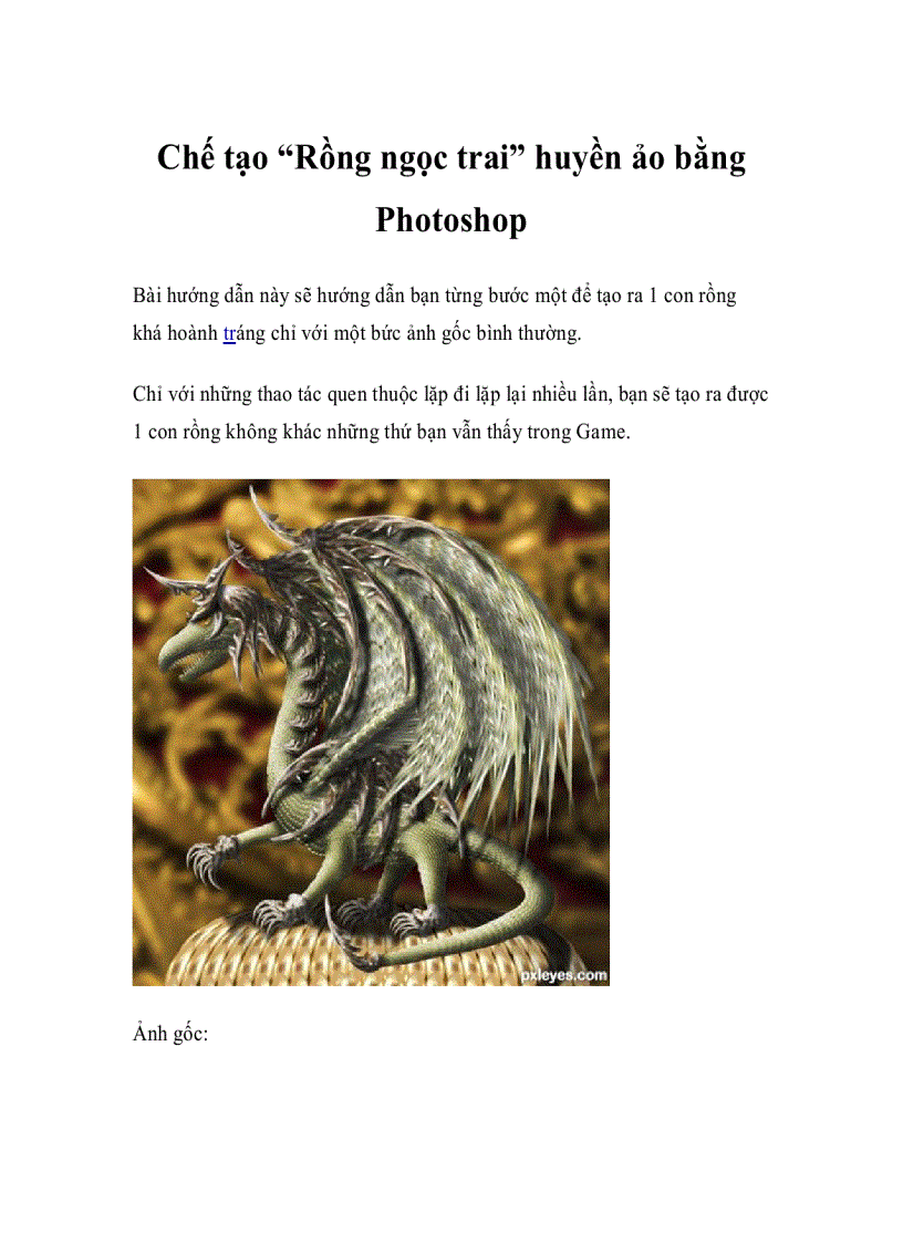 image for page Chế tạo Rồng ngọc trai huyền ảo bằng Photoshop