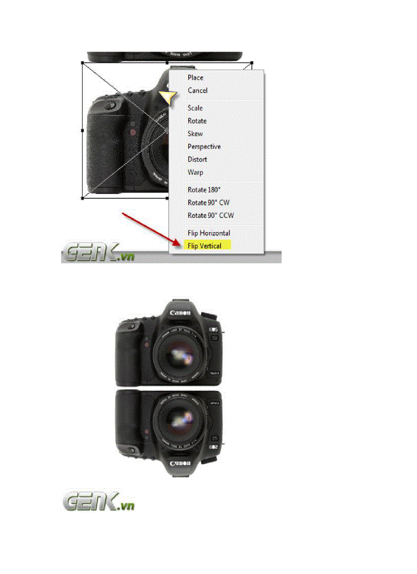 image for page Tạo hiệu ứng phản chiếu đơn giản bằng Photoshop