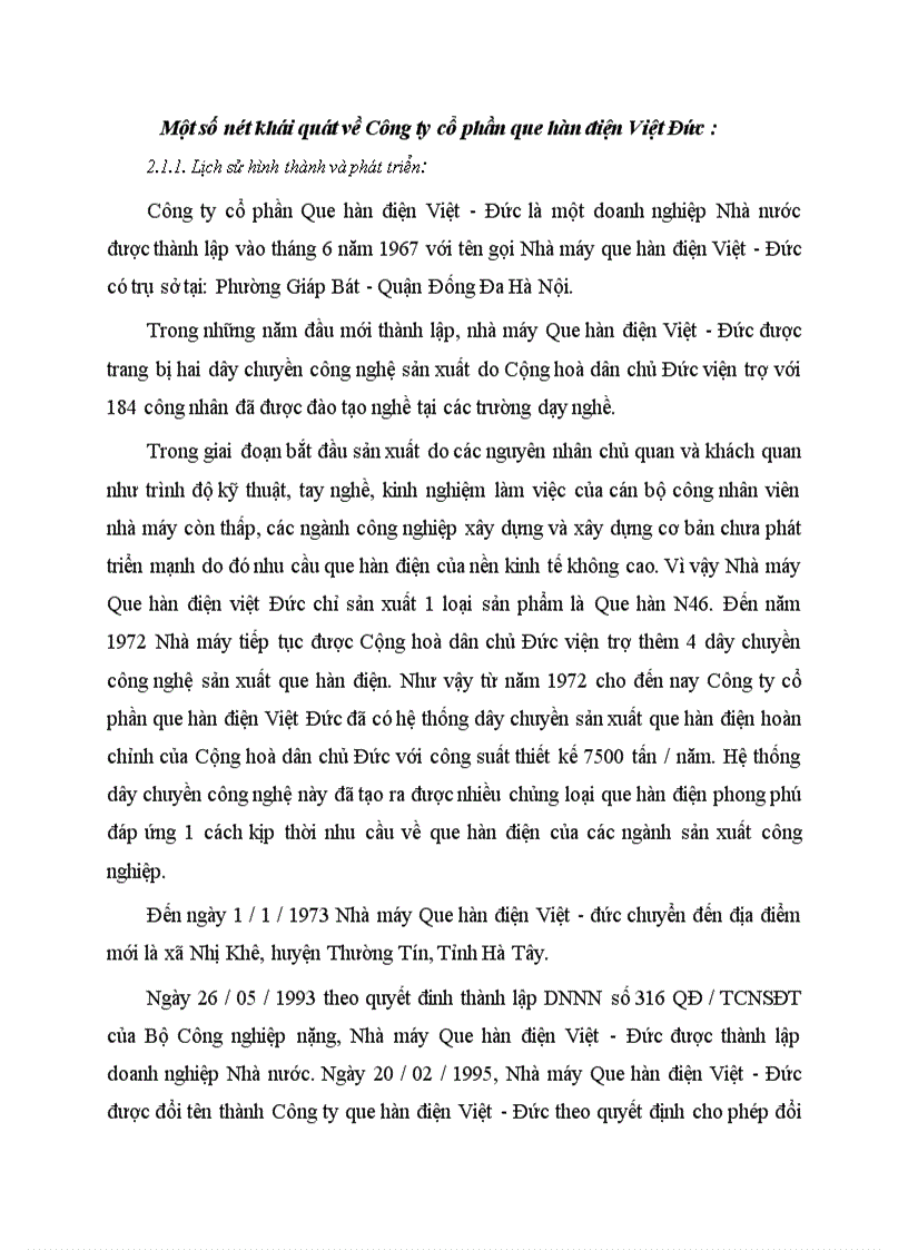 image for page Một số nét khái quát về Công ty cổ phần que hàn điện Việt Đức