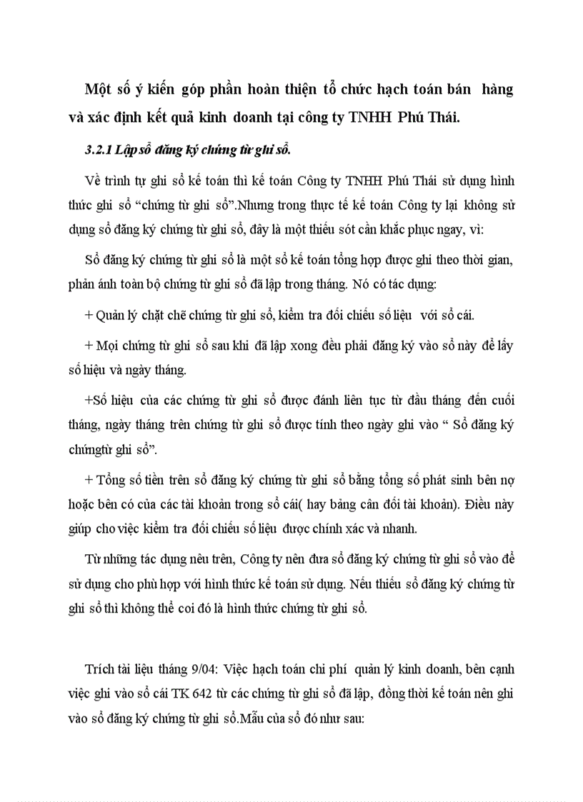 image for page Một số ý kiến góp phần hoàn thiện tổ chức hạch toán bán hàng và xác định kết quả kinh doanh tại công ty TNHH Phú Thái