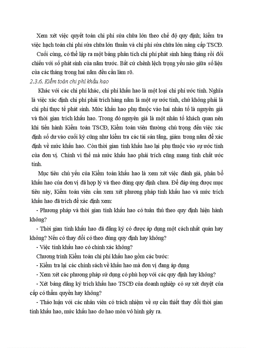 image for page Nội dung và trình tự Kiểm toán khoản mục Tài sản cố định