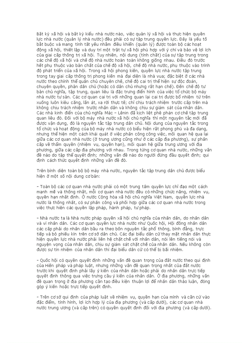 image for page Nguyên tắc tập trung dân chủ trong tổ chức và hoạt động của các cơ quan NN