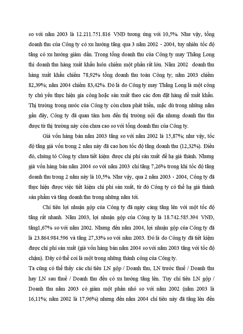 image for page Quá trình thành lập và đặc điểm kinh doanh của công ty may Thăng Long