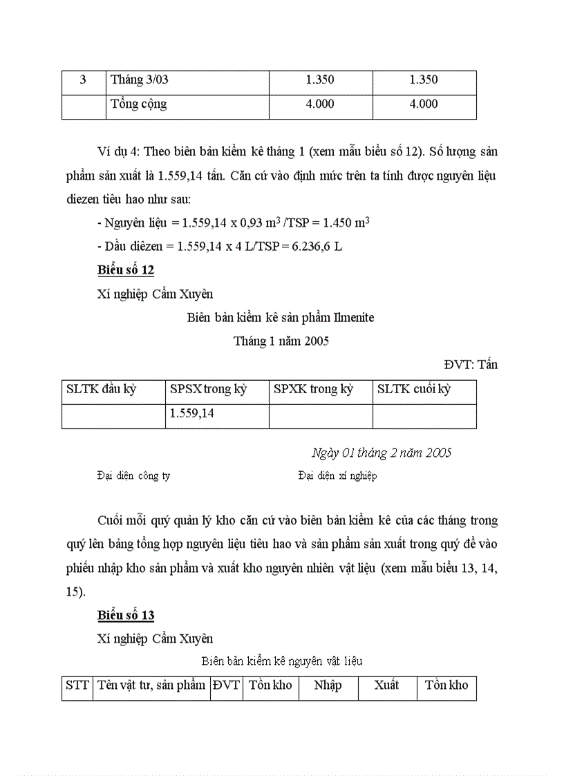 image for page Thực trạng công tác quản lý về chi phí nguyên vật liệu tại công ty khoáng sản và thương mại Hà Tĩnh
