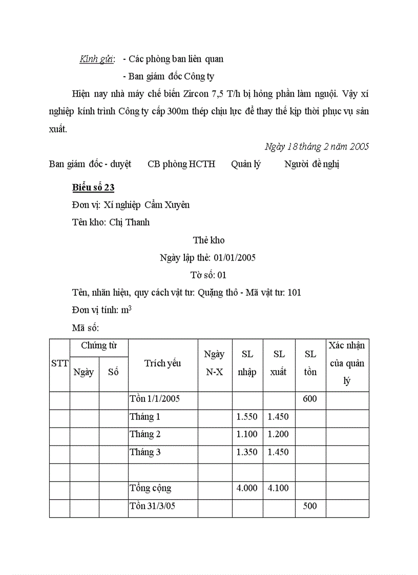 image for page Thực trạng công tác quản lý về chi phí nguyên vật liệu tại công ty khoáng sản và thương mại Hà Tĩnh