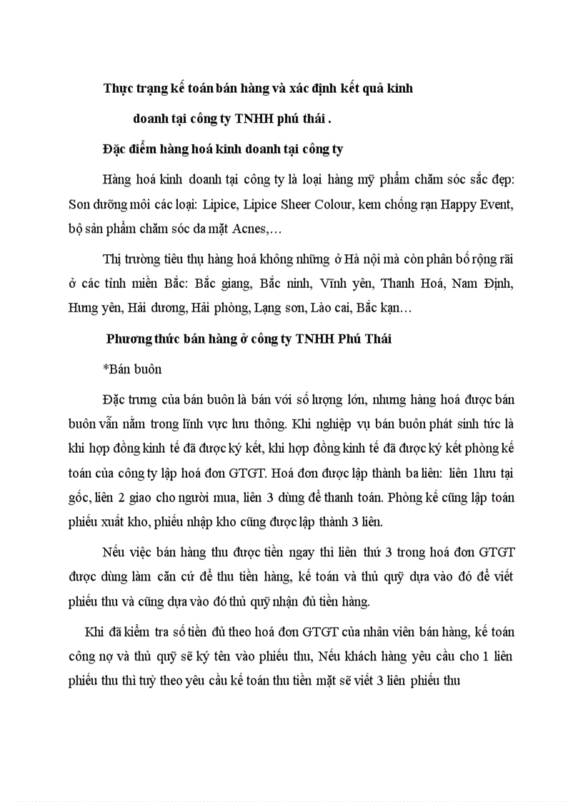 image for page Thực trạng kế toán bán hàng và xác định kết quả kinh doanh tại công ty TNHH phú thái