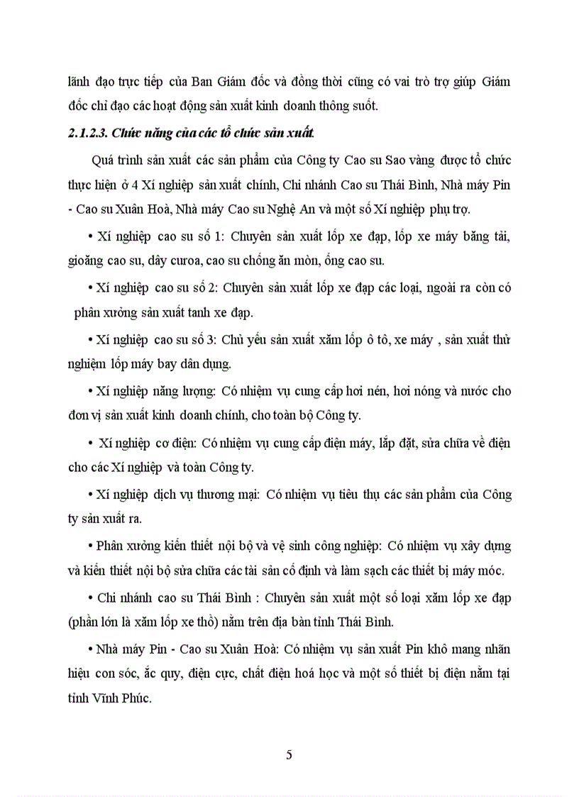 image for page Tổng quan về Công ty Cao su Sao Vàng