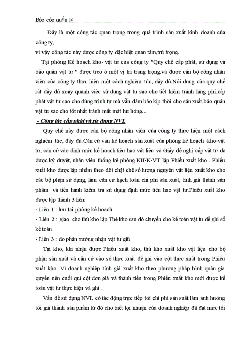 image for page Thực trạng về tình hình quản lý nguyên vật liệu tại công ty sản xuất kinh doanh đầu tư và dịch vụ Việt Hà