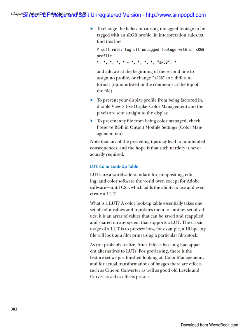 image for page Color Fidelity Management Depth LUTs