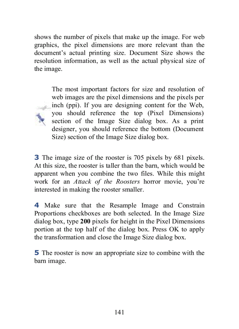 image for page Viewing an image s size and resolution