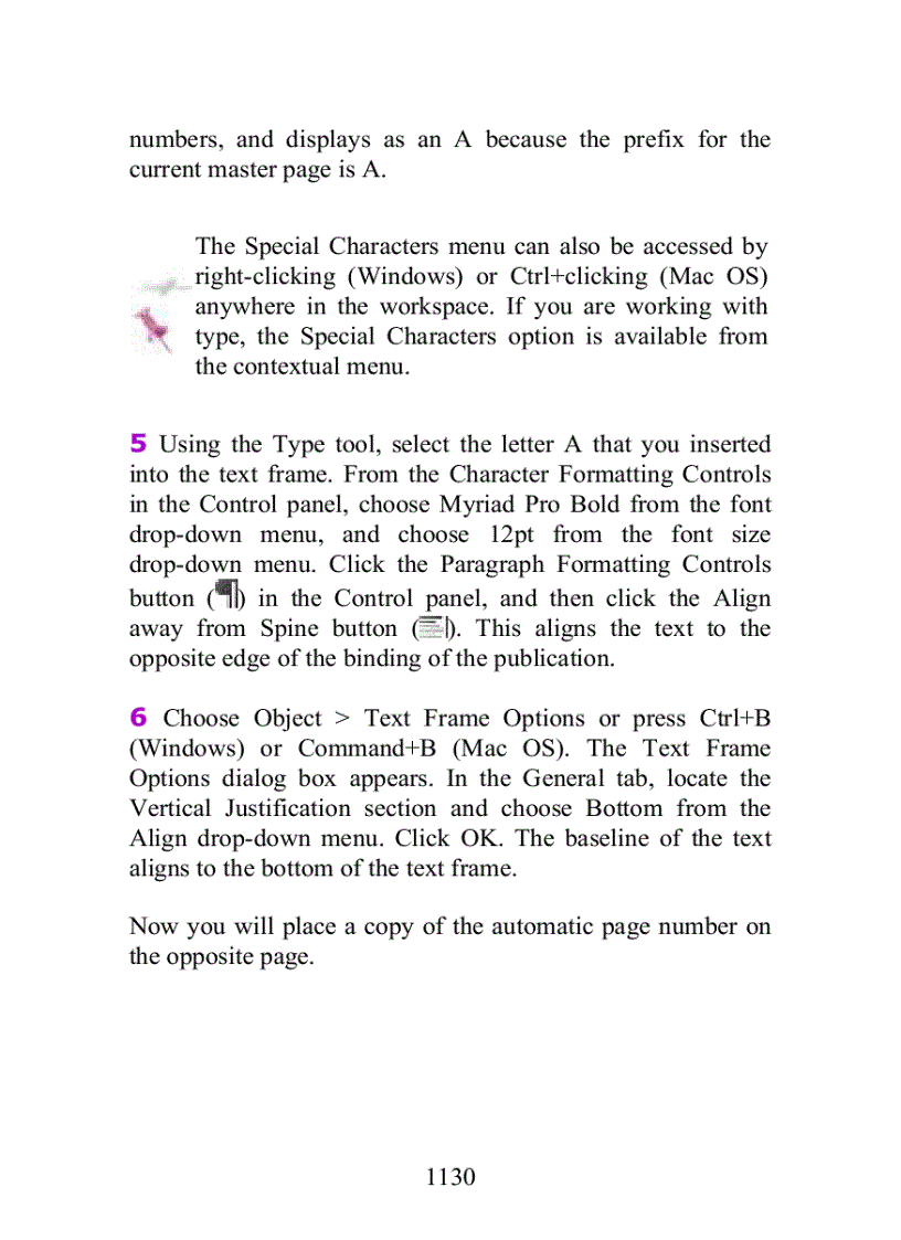 image for page Positioning graphics within a frame