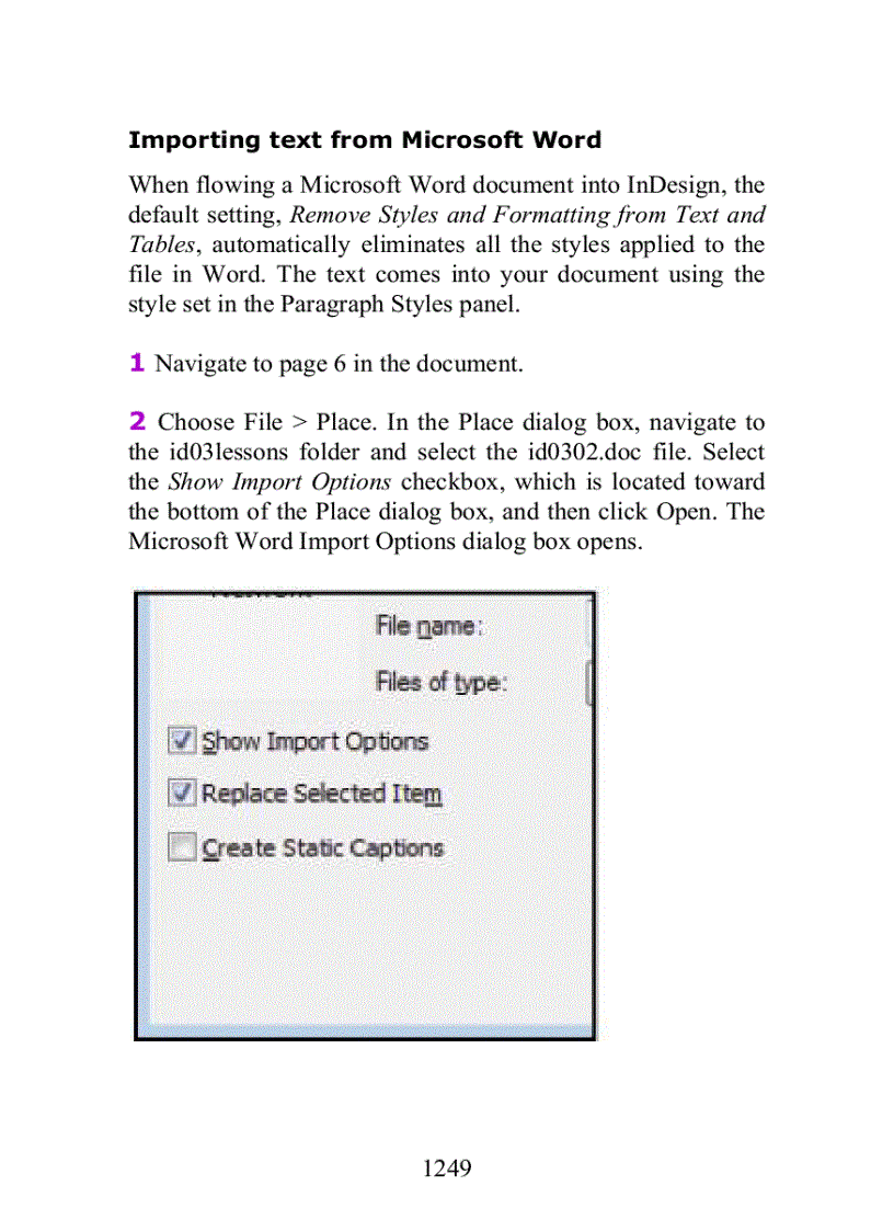 image for page Viewing the baseline grid