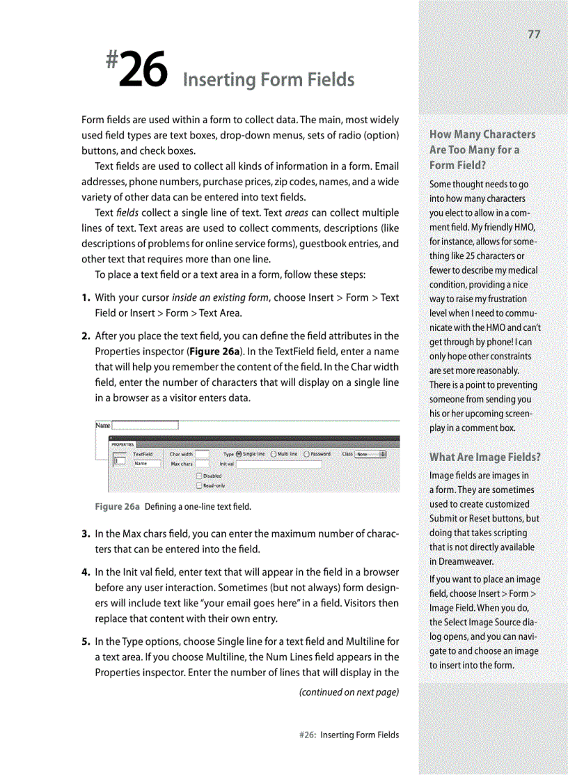 image for page Inserting Form Fields