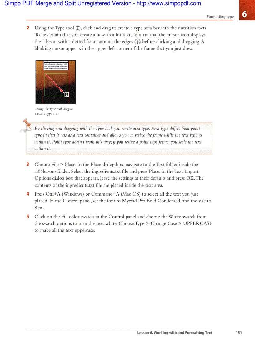 image for page Formatting type Adobe Illustrator CS4