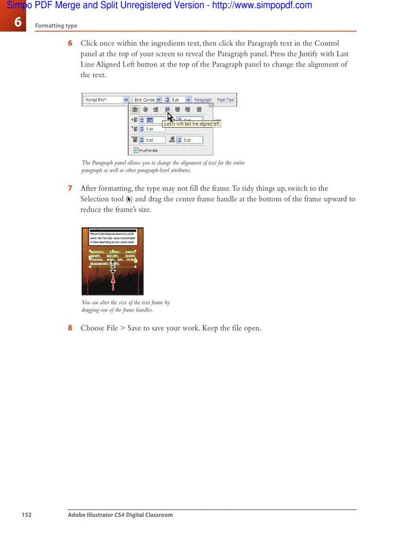 image for page Formatting type Adobe Illustrator CS4