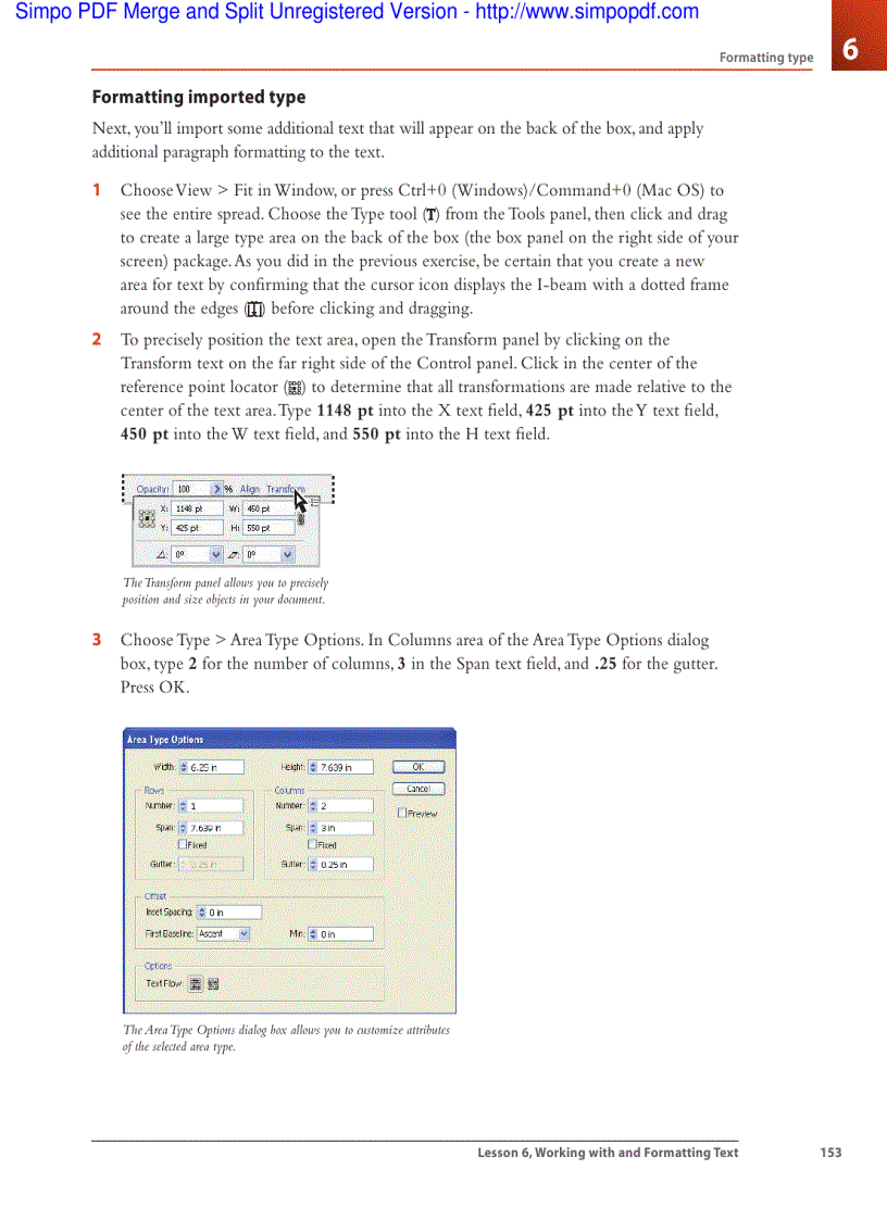 image for page Formatting type Adobe Illustrator CS4