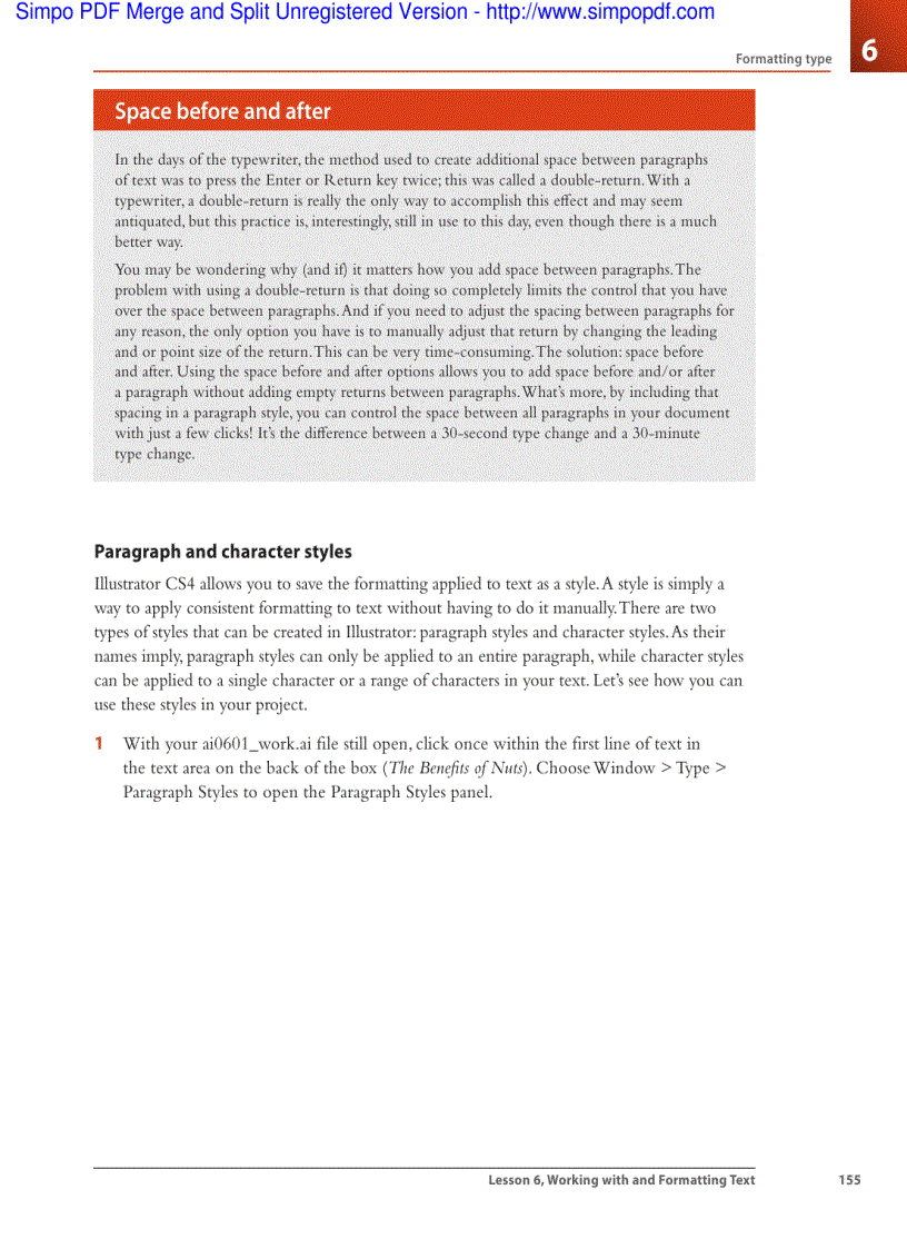 image for page Formatting type Adobe Illustrator CS4