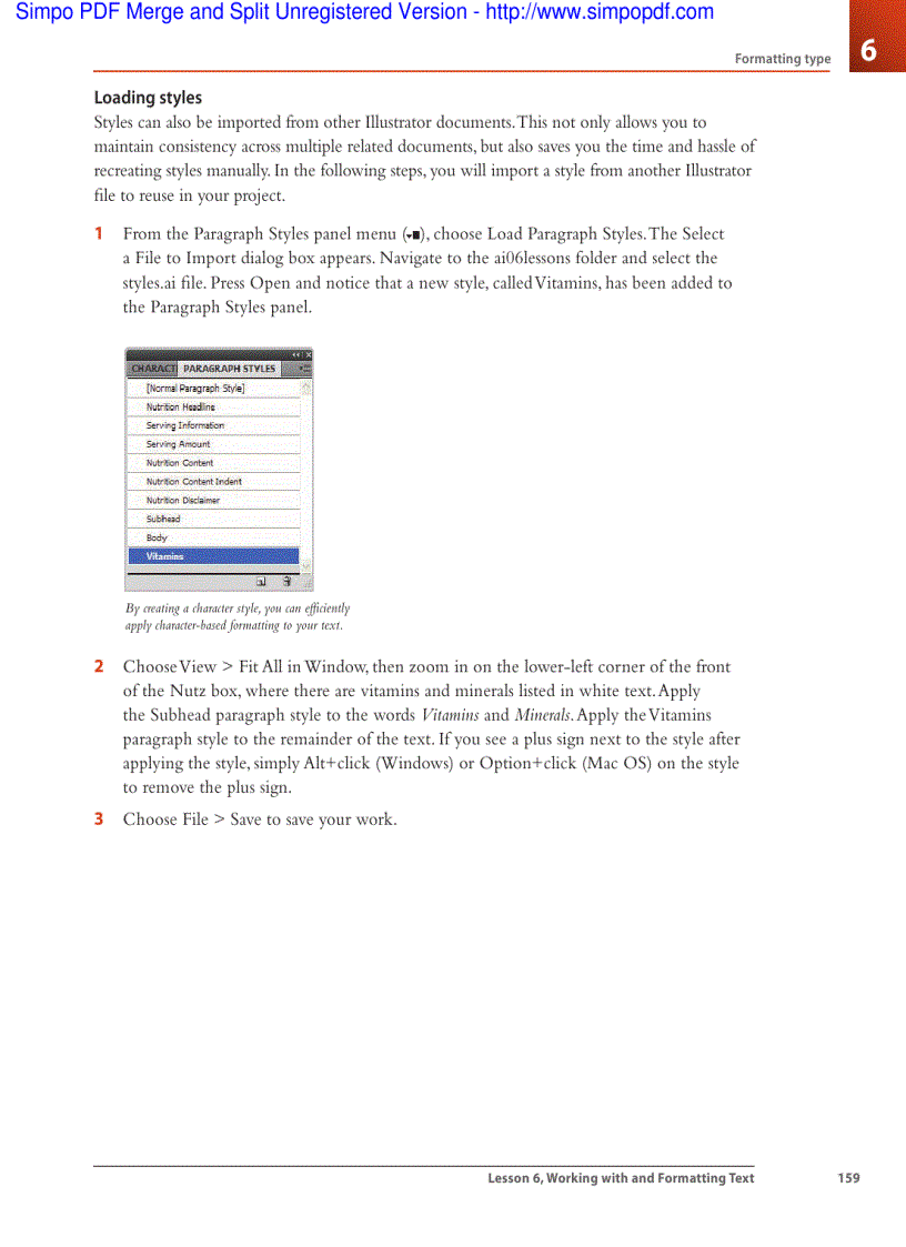 image for page Formatting type Adobe Illustrator CS4