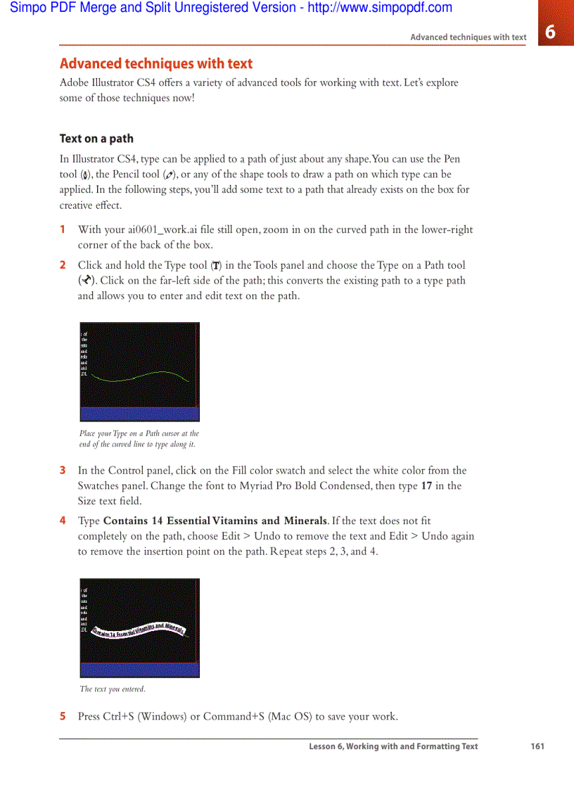 image for page Formatting type Adobe Illustrator CS4