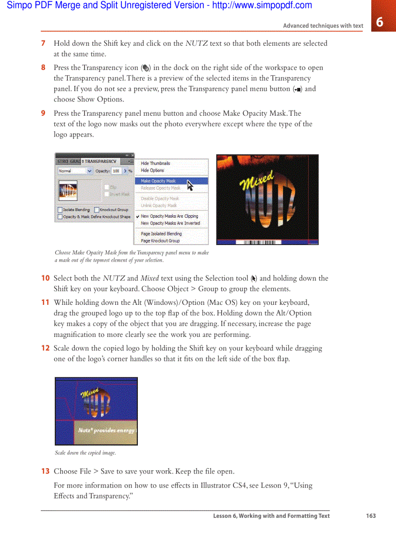 image for page Formatting type Adobe Illustrator CS4