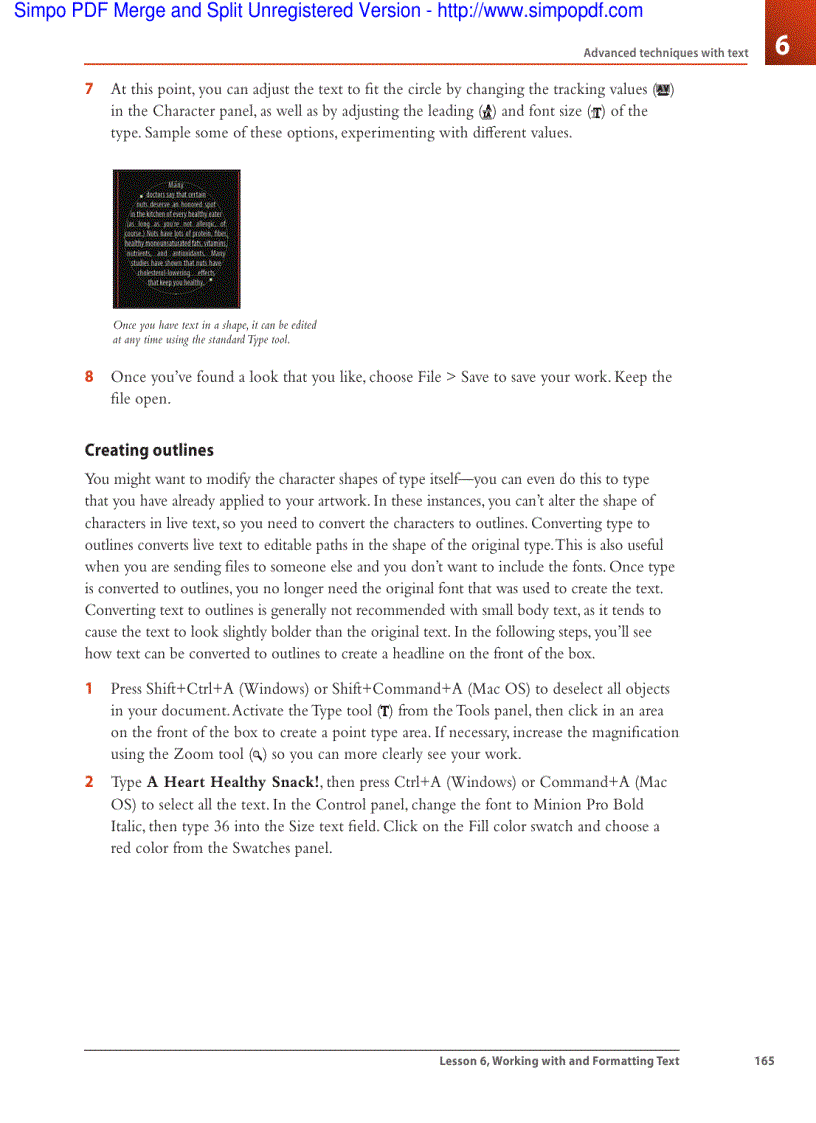 image for page Formatting type Adobe Illustrator CS4