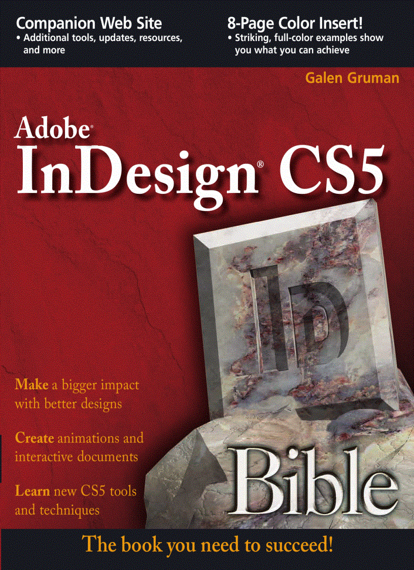 image for page Adobe InDesign CS5 Bible