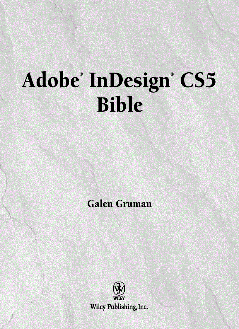 image for page Adobe InDesign CS5 Bible