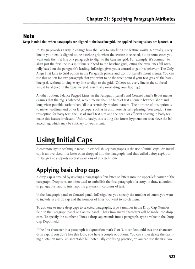 image for page Specifying Paragraph Attributes