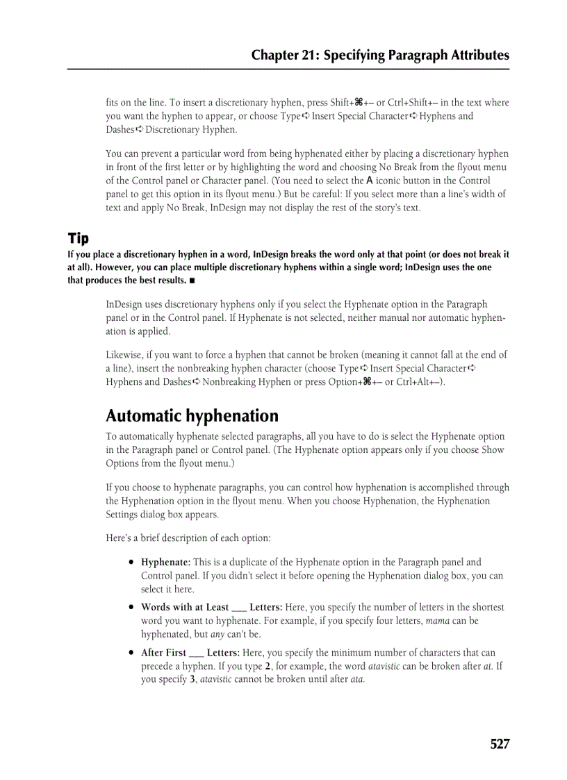 image for page Specifying Paragraph Attributes