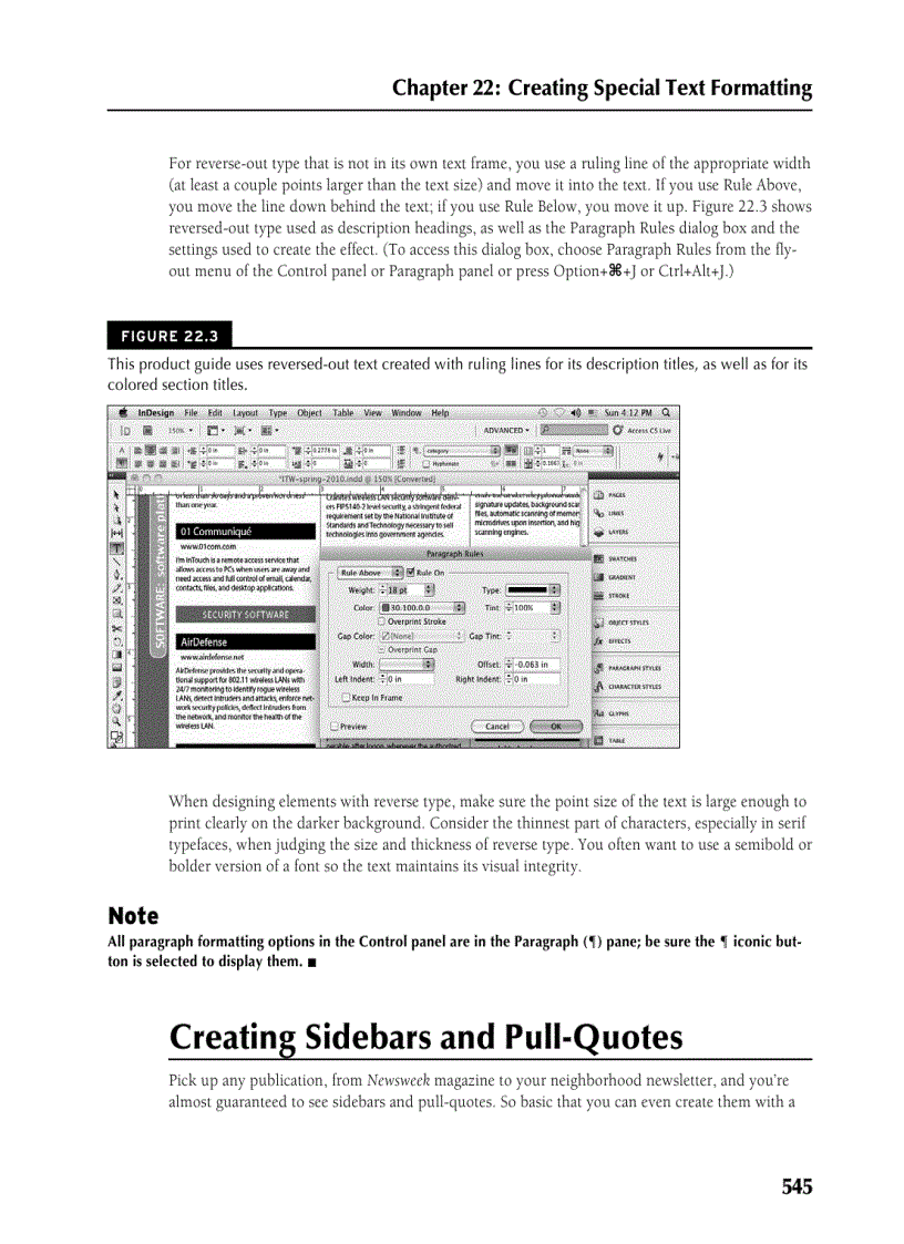 image for page Specifying Paragraph Attributes