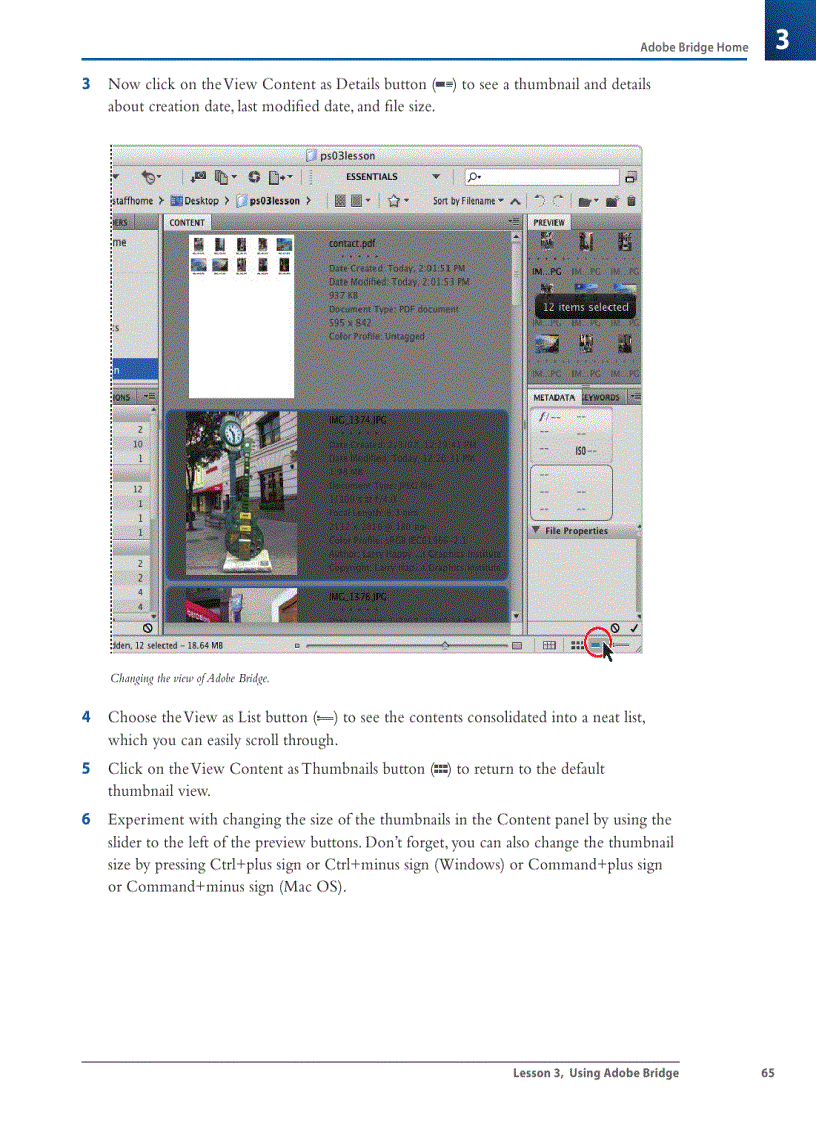 image for page Using the Filter panel
