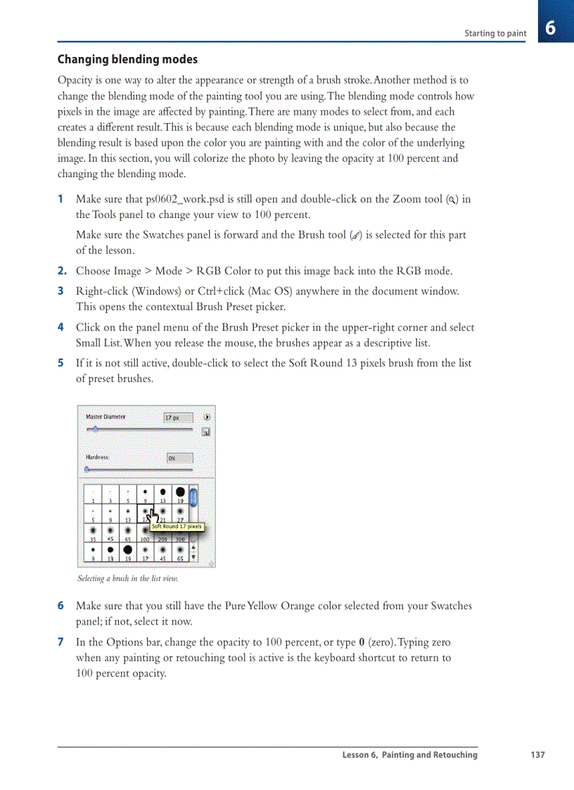 image for page Changing blending modes