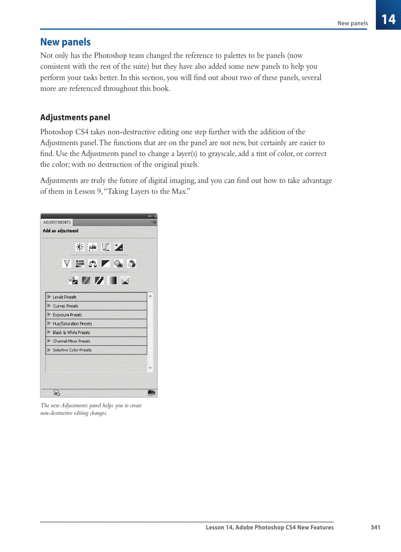 image for page Adjusting the lighting