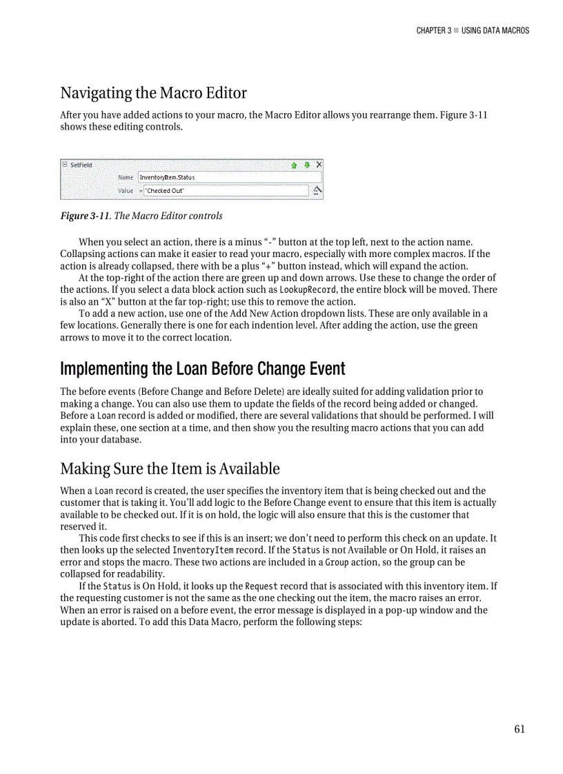 image for page Using data macros