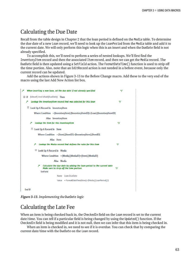 image for page Using data macros