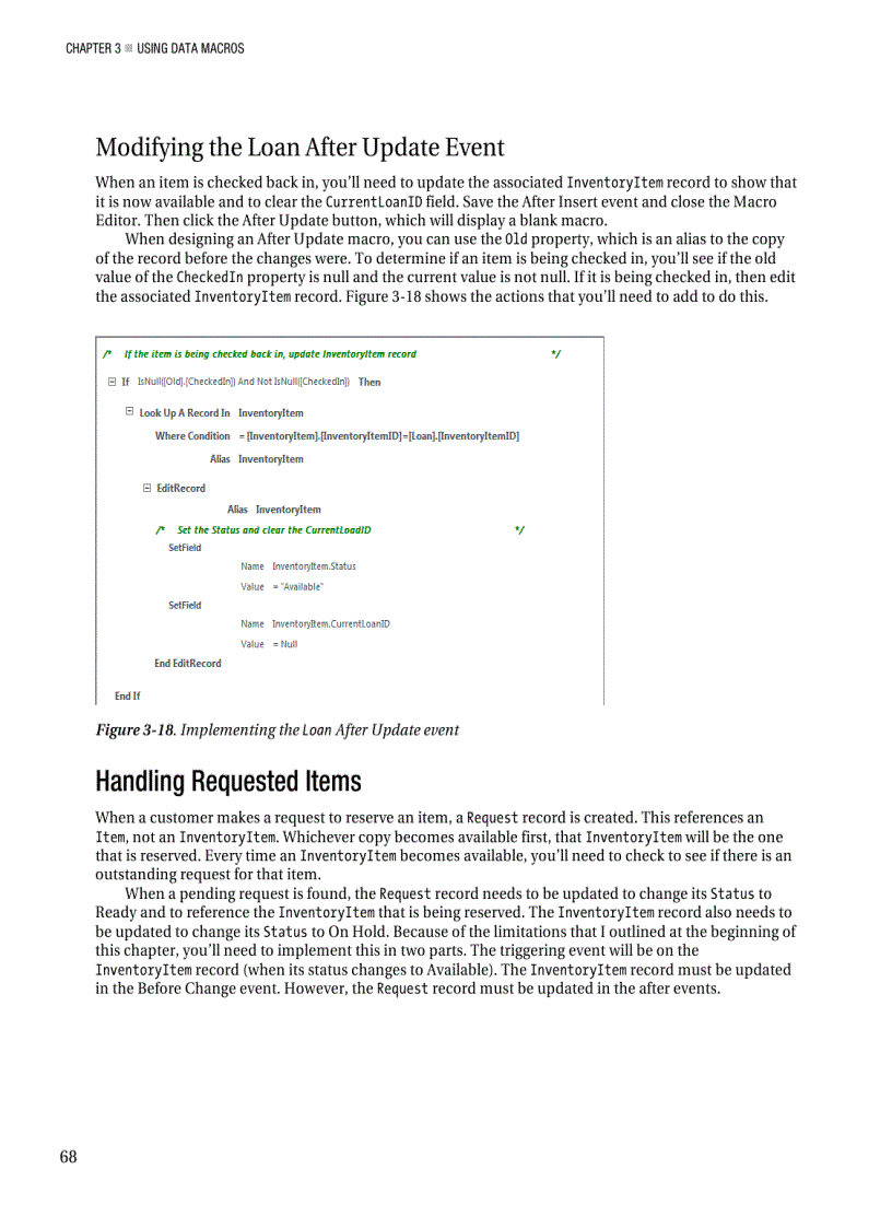 image for page Using data macros