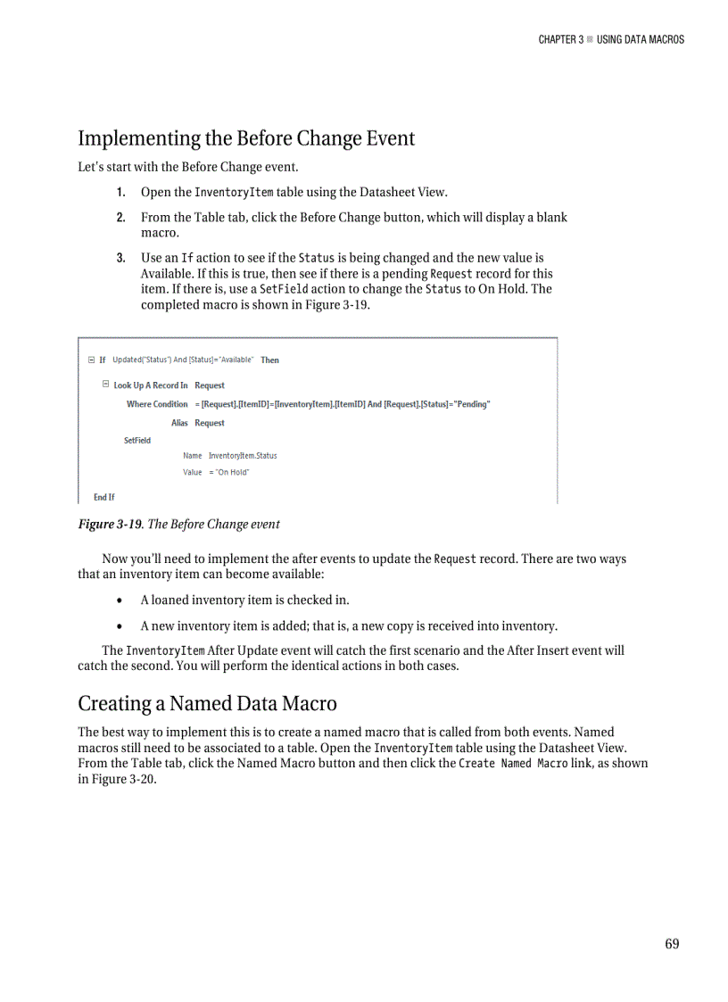 image for page Using data macros
