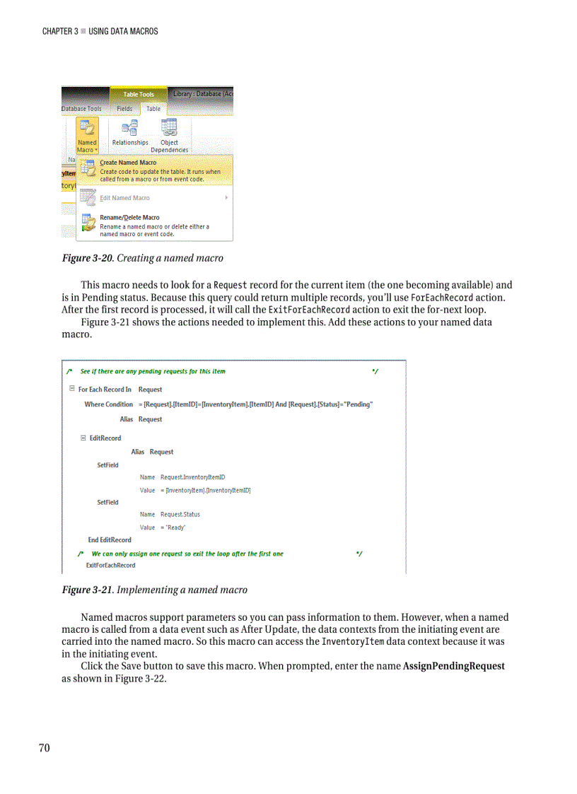image for page Using data macros