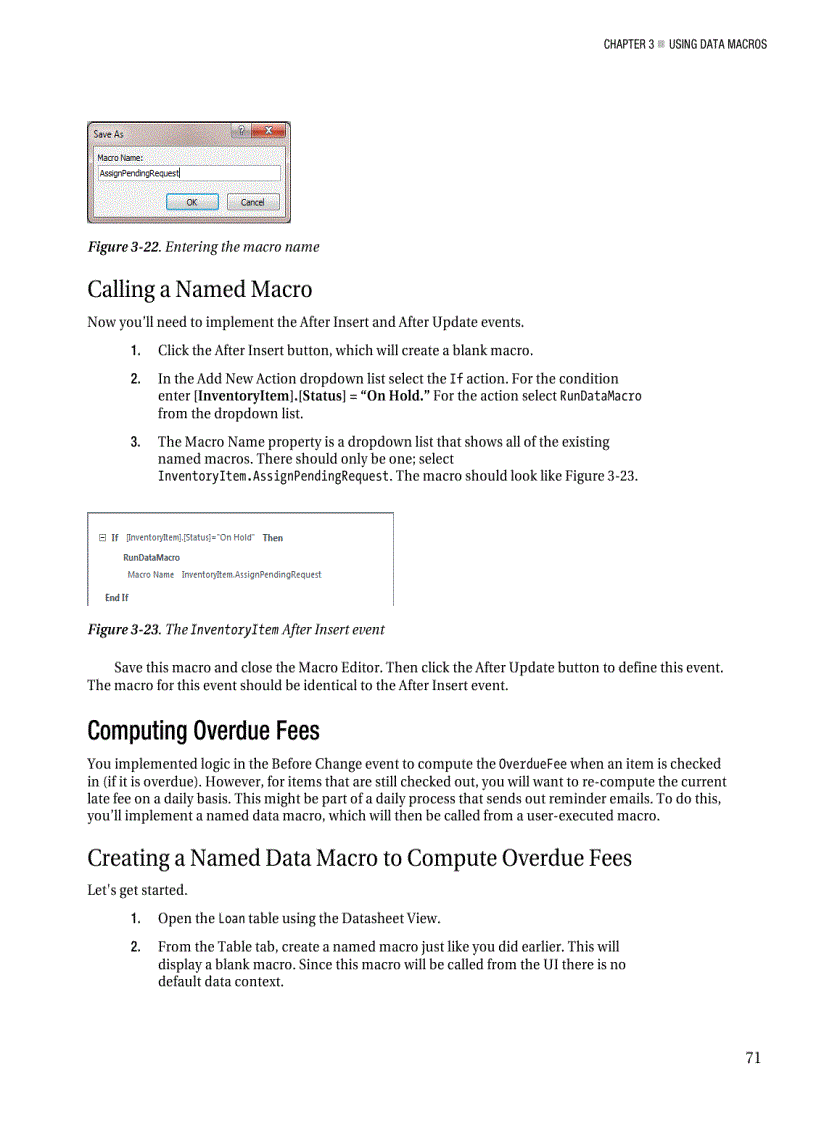 image for page Using data macros